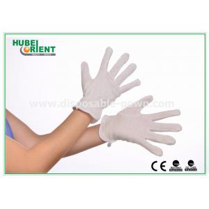 China Eco Friendly 100% Soft Pure Cotton Disposable Gloves PVC Dots White Colour supplier