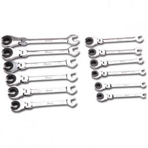 TPR Forged Steel Wrench Combination 19mm Flex Head Ratcheting Set Anti Friction