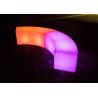 China 120cm Curved LED Cube Seat , Light Cube Table Rechargeable Battery Power wholesale