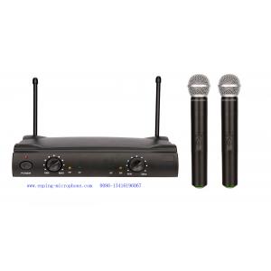 China LS-7200 UHF dual channel wireless microphone system with headset lavalier lapel / SHURE MICS supplier