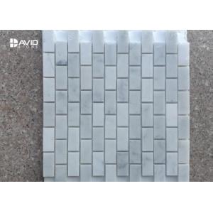 Polished Rectangular Decorative White carrara Mosaic Tiles For Floor/wall