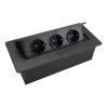 China Melloni Pop-Up Tabletop Socket 3 AC Outlets Retractable Hidden Recessed Power for Kitchen Desktop EU Socket Tabletop Accessory wholesale