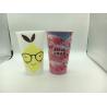 3D Lenticular Printed Plastic Cups With Lid And Red Heart Stopper Water Mug