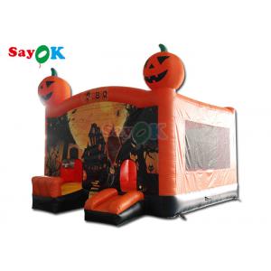 China Commercial Haunted Halloween Inflatable Bounce House Castle Slide  15.7x15.7x16.4ft supplier