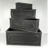 Hot selling light weight waterproof rectangular black concrete planters for home