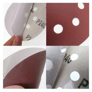 China 5 Inch PSA Self Adhesive Orbital Sander Sandpaper Red Aluminum Oxide For Polishing Sanding supplier