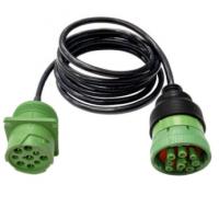 China Green J1939 9 Pin Deutsch Connector Type 2 7ft Shielded Male Female Cable Connectors on sale