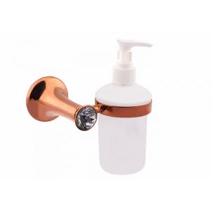 Bathroom Accessory Soap Dispenser Holder  Zinc Alloy and Crystal Plate Rose Gold