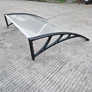 China Auvent de porte et fenêtre en polycarbonate anti-UV extérieur DIY, feuille solide PP, support supplier