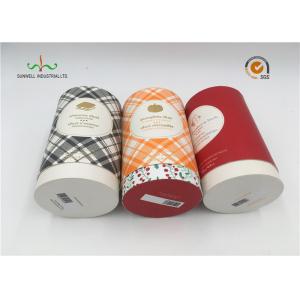 China Art Paper Cylinder Packaging Box , T - Shirt Tube Packaging For Clothing Packaging supplier