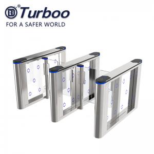 China Safety Control Swing Gate Turnstile / Sliding Barrier Gates Acrylic Board supplier