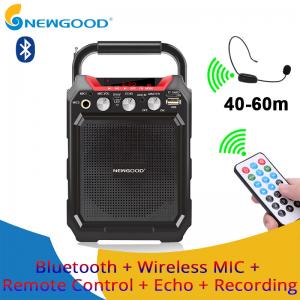 Remote Control Echo Recorder Amplifier Sound Speaker FM Radio Professional Audio Voice Portable Bluetooth Speaker