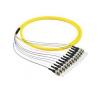 Yello Color Optic Fiber Patch Cable Patch Cords SC 12 Cores Bundle Pigtail