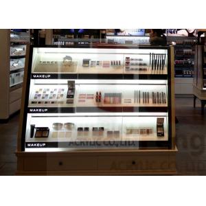China Customized display stands, Acrylic makeup display case, Shop cosmetic shelf display supplier