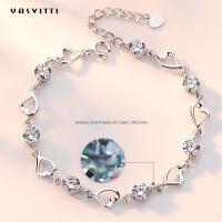 China 7.9in 4.6g Sterling Silver Jewelry Bracelets Sterling Silver Heart Bracelet ODM on sale