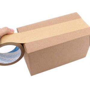 China Kraft Paper Gummed Tape Kraft Paper For Heavy Packing,150um x 30mm x 150M Brown kraft paper strip tape with PE coated supplier