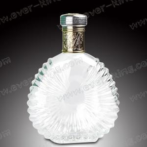 FDA Cork Sealing Crystal Flint Rum Glass Bottle