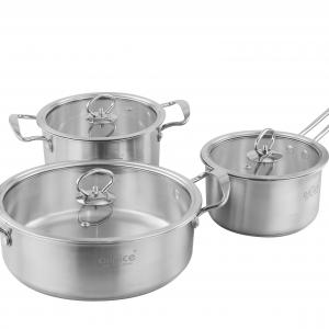 Caterers Set of Cooking Pots Non Stick Stainless Steel Cookware for Kitchen