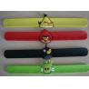 China Custom snap slap bracelet, silicone slap snap wristband, rubber slap bands wholesale