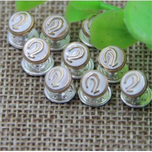 China 2018 Spring new pink color zinc alloy hardware 7 mm ear pattern bang nail rivets for clothing luggage supplier