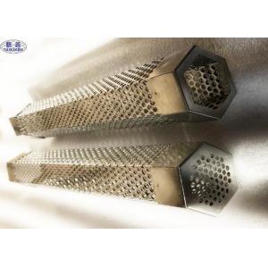 China Smoker Perforated Metal Mesh Tube Stainless Steel Hexagonal Anti - Acid supplier