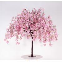 China OEM Pink 130cm Height Faux Cherry Blossom Tree Fiberglass Plastic on sale
