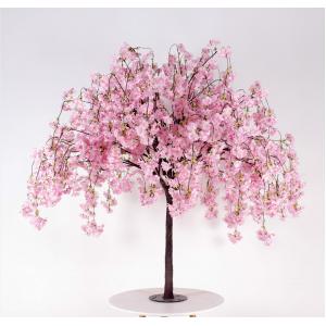 China OEM Pink 130cm Height Faux Cherry Blossom Tree Fiberglass Plastic supplier