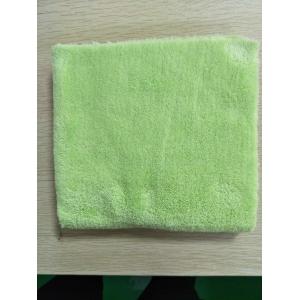 China 40*40cm Microfiber Green 600gsm Ultrasonic Trimming Coral Fleece Kitchen Towels supplier