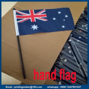 China Custom Hand Flags with Plastic Pole supplier
