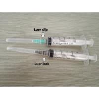China 0.2ml 0.5ml 2ml Luer Lock Luer Slip Two Part Syringes With White Transparent Plunger on sale