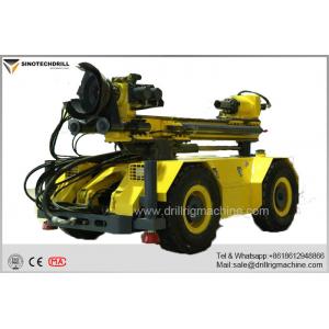Four Wheel Mounted Dust Collector Raise Boring Machine , 100m Underground Dth Drill Rig