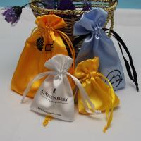 China 8 * 10cm Shoe Blue / Yellow Clutch Bag , Wedding Jewelry Satin Cosmetic Bag on sale