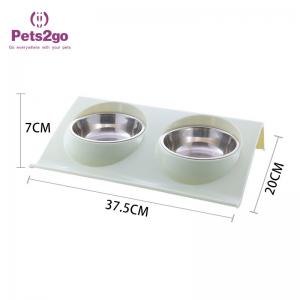 Ceramic Silicone 37.5X20X7mm Pet Feeder Bowls
