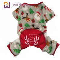 China 100% Velvet Fabric Dog Christmas Pajamas Customized Embroidered on sale