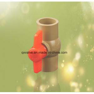 QX01 Flexible Ball Valve Plastic Brown Body Red Handle Compact Valve Manufactured