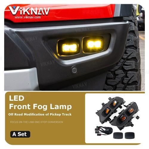 Viknav para Ford F150 Raptor 2021-2023 CE Parachoques Delantero Luces Antiniebla LED Amarillas Luces de Señalización 2P