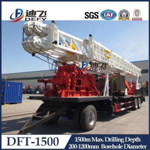 China 1500m Depth DFT-1500 Truck Mounted Water Well Drilling Rigs for Hard Rock with Mud Pump supplier