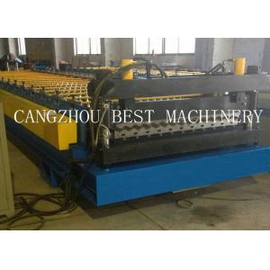 China Corrugated Roofing Sheet Roll Forming Machine 6kw Power 1200mm Feeding Width supplier