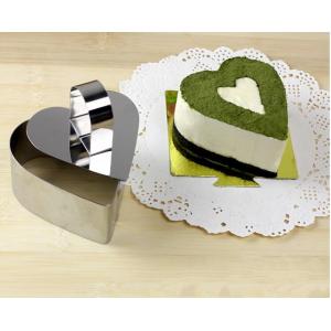 RK Bakeware China Foodservice NSF Stainless Steel Heart Shape Mousse Ring Mold Lamy Cheese Cake Mold