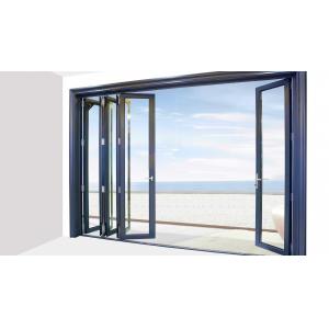 Horizontal Aluminium Glass Folding Doors Ventilated Double Glazed Bifold Doors