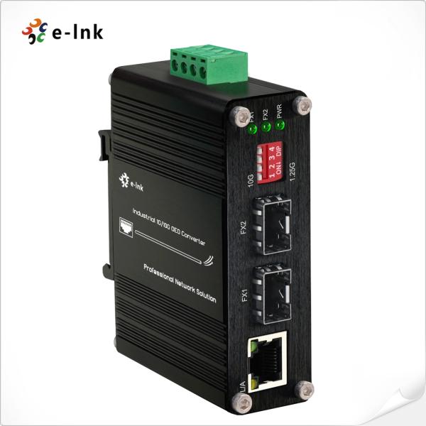 OEO industrial 1G/10G SFP+ con convertidor de medios Ethernet de repetidor 3R