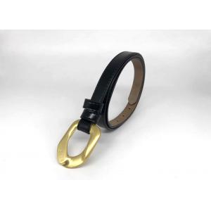 China Soft Black 2.3cm Women's Fashion Leather Belts For Pants supplier