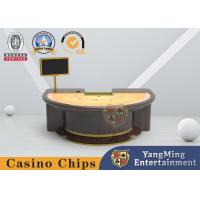 China Electronic Billing System Semicircle Casino Poker Table High Density Sponge on sale