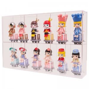 Constellation bubble Mart display stand blind box dustproof storage box molly handmade doll doll display cabinet