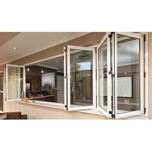 China Energy Saving Aluminium Bifold Windows Clear Tempered Glass 5mm-12mm Thickness supplier