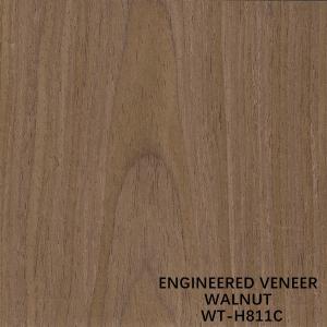 China Sliced Cut Recon Walnut Wood Veneer H811C Crown Copy 2500*640mm Door Skin Lengthened Size supplier