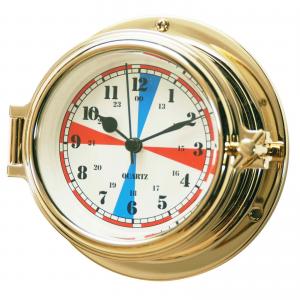 180mm Brass Quartz Clock Radio Room Clock Marine Nautical Instrument