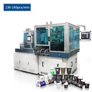 China Automatic Lubricating Disposable Cup Making Machine 100-120pcs/Min High Speed supplier