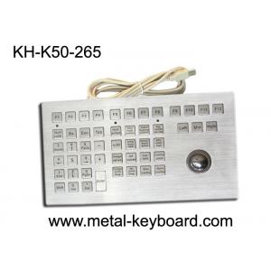 Waterproof IP65 Rate Industrial Keyboard With Trackball Rugged Metal Trackball