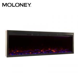 China 760mm LED Real Burning Flame Built-In Electric Fireplace Single Side Top Air-Outlet supplier
